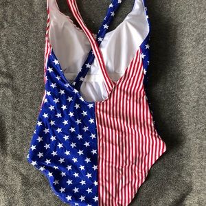 Red, white, & blue One Piece Bathing Suit